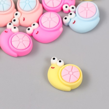 Decor for creativity plastic "Satisfied Snail" MIX 2.3x1.7 cm-1