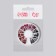 Decorative elements for decor, voluminous, 12 cells, black/pink/red color