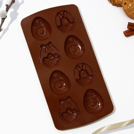Silicone form for baking “with a bright Easter!”, 10.6 x 20.7 cm.-2
