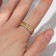 Xuping ring stimulus, white color in gold, size 17