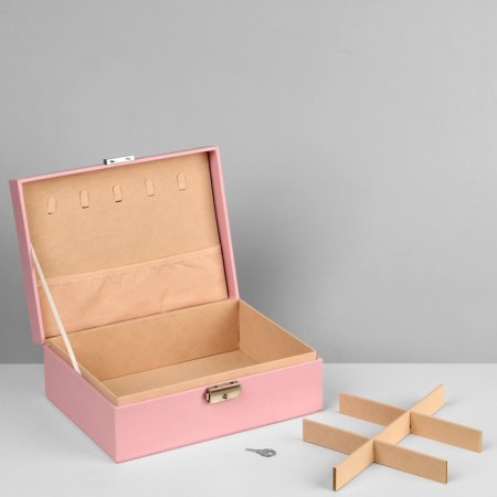 Strack for jewelry "Casket" A removable stand, 17 × 23 × 8.5 cm, pink color-9
