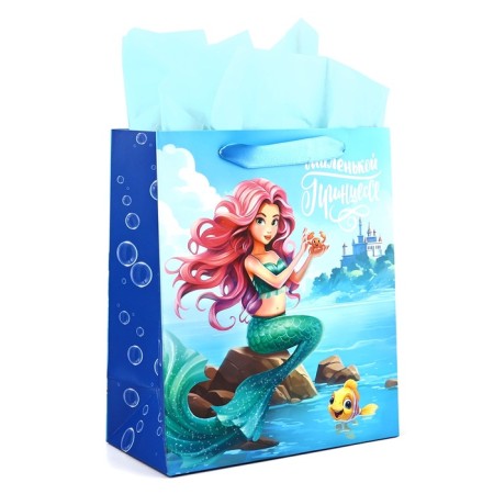 Package laminated double -sided "mermaid", with quiet and postcard, ML, 23 x 27 x 11.5-1