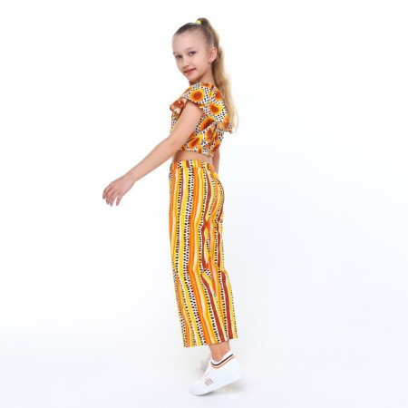 Kit for girls, white/orange color, height 116 cm-3