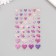 Plastic sticker "Hearts. Holography" mix 10.2x19 cm
