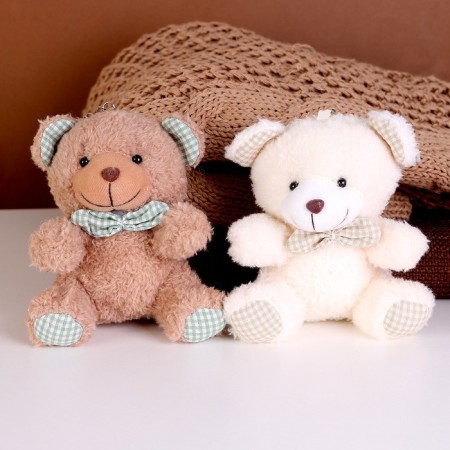 Soft toy "Bear" on a key fob, 12 cm, color mix-3