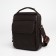 Male bag over the shoulder, Textura, 2 external pockets, brown color