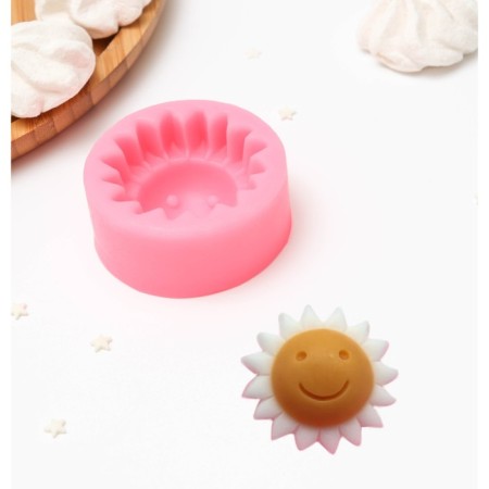 Mold "Sun", silicone, 6.7 × 3.2 cm, color mix