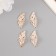 Decor for creativity metal, rhinestones "Palm sheet" 3x1.5 cm
