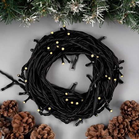 Garland “thread” 10 m, IP44, UMS, dark thread, 72 smd-led, warm white glow, 220 V-2