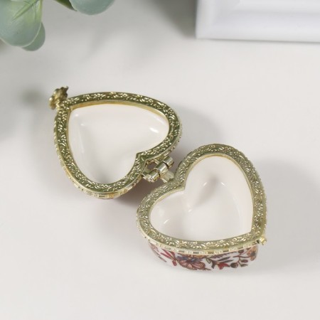 Casmic Coramics Heart "Flower Wooden" 4,1x4.2x2.4 cm-4