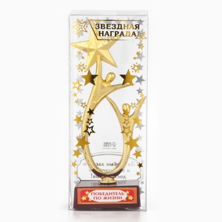 The Cup "Winner in Life", award figure, gold, plastic, 18 x 6 cm.-7