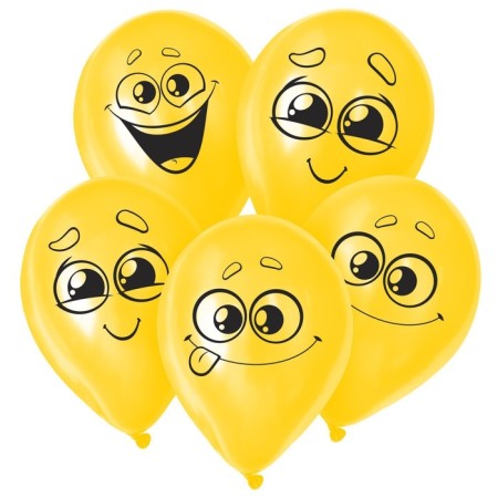 Air ball 12 "Messes smiles" 1 tbsp., Set 100 pcs, mix-1