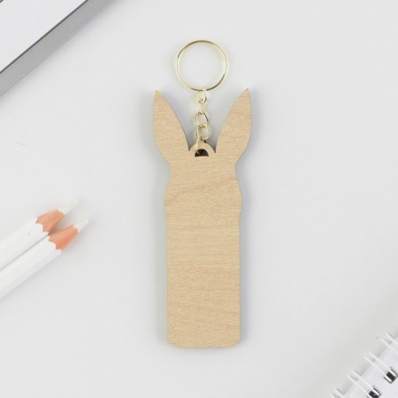 Key keychain, wooden "Evilla" 8.8 x 3.4 cm-3