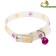 A collar glowing in the dark, "bright traces" (fluorescent), 30 x 1 cm, purple-yellow