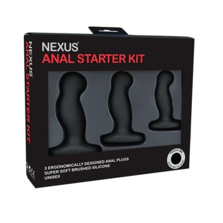 A set of anal bushings Nexus is black, 3 pcs.-1