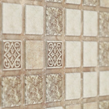PVC mosaic panel brown with patterns 960x480 mm-2