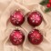 Set of balls plastic D-6 cm, 4 pcs "Snow Eide Frame" Red Red