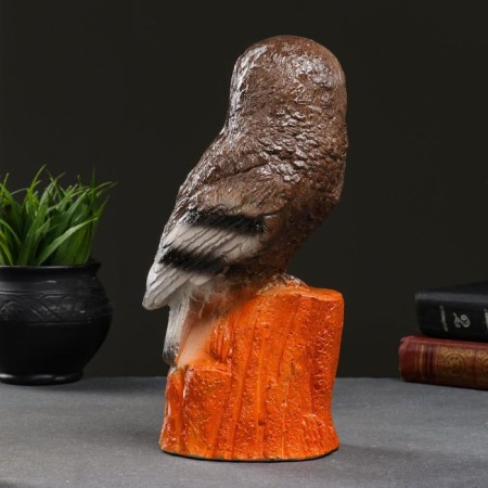 Piggy bank "Owl on the stump" Brown, 11x13x27.5cm-5