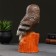 Piggy bank "Owl on the stump" Brown, 11x13x27.5cm