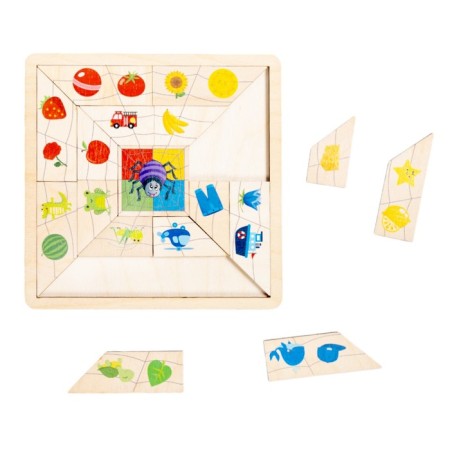 Puzzles made of wood "Spider. Colors"-1