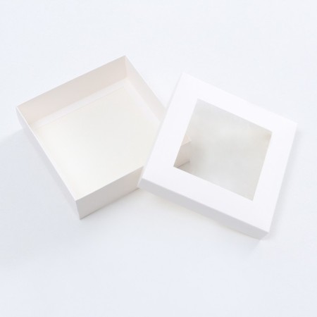 The box is folding, the lid is, with the window, white, 20 x 20 x 6 cm-2