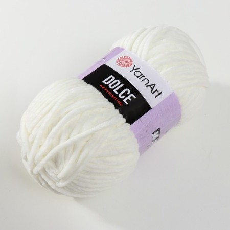 Yarn "Dolce" 100% micropoliester 120m/100g (745 dairy) mix-1
