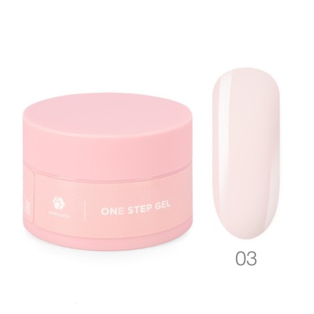 Adricoco One Step nail extension gel, No. 03 transparent, saturated pink, 50 ml