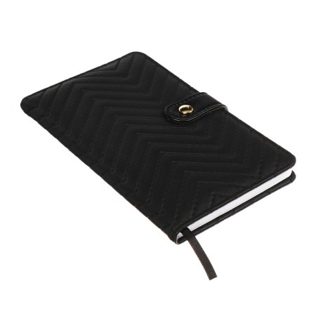 Planing pocket incomparable 80 sheets, 100 x 170mm, Devente.elizabeth, a solid cover of leatherette with foam, Slocation, Block 70, Black-2