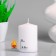 Candle - paraffin, varnished, white mother of pearl, 5.6 × 8 cm