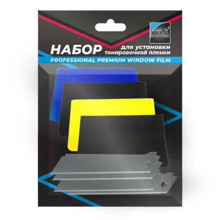 Set for installing the tint film "Velx Eurowin" VE-004, 4 knives, 4 spatulas