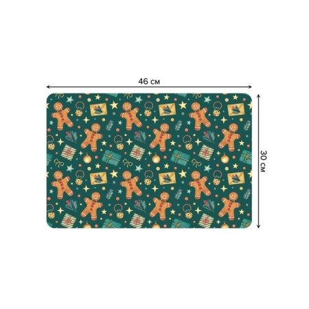 A set of napkins for setting the Christmas mood table, rectangular, rounded edges, size 30x46 cm, 4 pcs-2