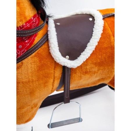 Horse Patal-rocking Amarobaby West, with wheels, 69.5x28.5x74 cm, brown color-6
