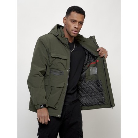 Sports male jacket, size 48, khaki color-11