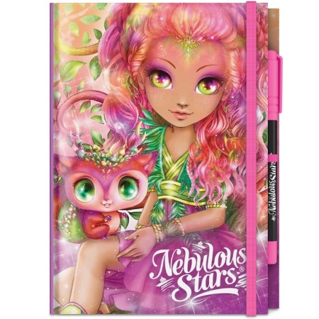 Notepad for Girls Nebulous Stars Hazelia, on an elastic band, with a ballpoint pen-4