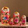 Nesting doll "Avdosya", red dress, 5 puppet, 18 cm