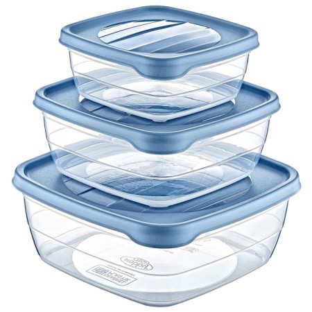 A set of food containers Hobbylife Trend, 3 pcs, color mix-1