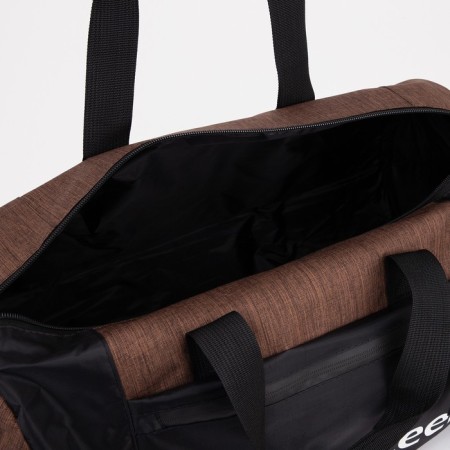 Sports bag with lightning, 3 outer pockets, long belt, black/brown color-2