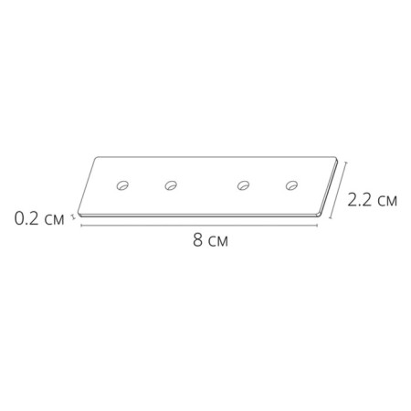Direct connector for the ARTE LAMP Expert-Accessories A590506, 2.2x8x0.2 cm, black-1