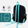 Youth backpack from textiles, 4 pockets, black/green color