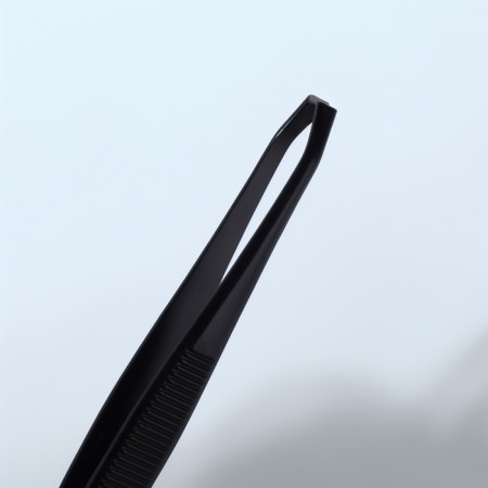 Direct tweezers, narrow, 8.5 cm, black color-1