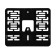 Frame for a license plate on a motorcycle/moped/ATV, 190*145 mm, black, AFC-14, GOST R 50577-2018