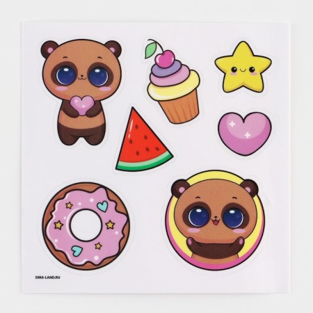 Set for creating acrylic key fobs with stickers and a figurine from Surgut-11