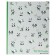 Notebook on rings, 160 sheets in the panda cage, solid cover, glossy lamination, with a change of block