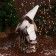 Santa Claus "in a fiber vest, with a flashlight" 28 cm, gray-white