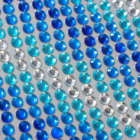 Sticker Plastic Rhinestone "Gradient blue-blue" 30x10.5 cm-2