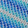 Sticker Plastic Rhinestone "Gradient blue-blue" 30x10.5 cm