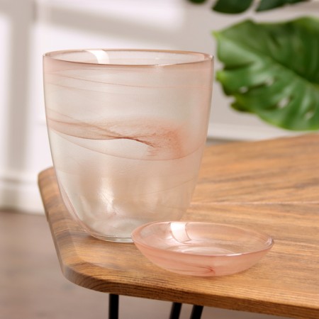 Flower pot with pallet No. 3 Alabaster brown 1 l-1