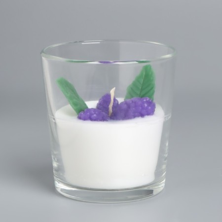 Candle in a glass "Blackberry", with decor-1