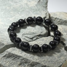 Bracelet ball No. 10 through hematite 