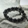 Bracelet ball No. 10 through hematite "Agate Black", D = 5.5 cm